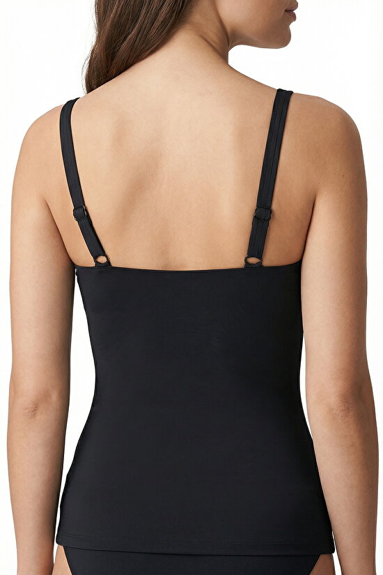 Siyah Büzgülü Bikini Üstü - 2