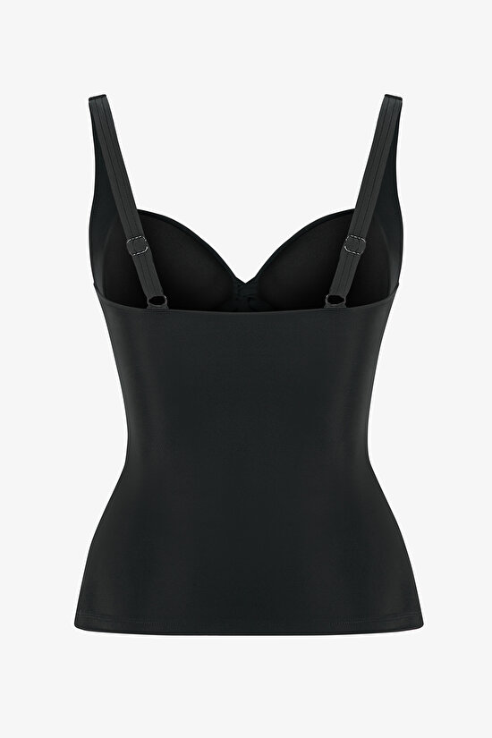 Siyah Büzgülü Bikini Üstü - 11
