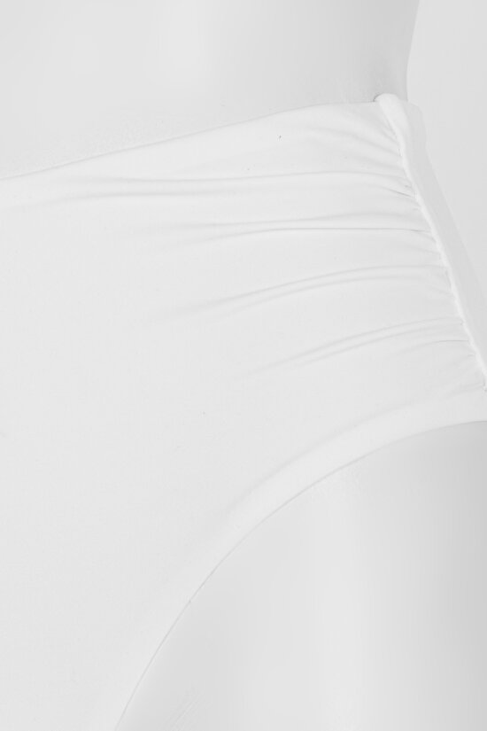 Beyaz High Büzgülü Bikini Altı - 6