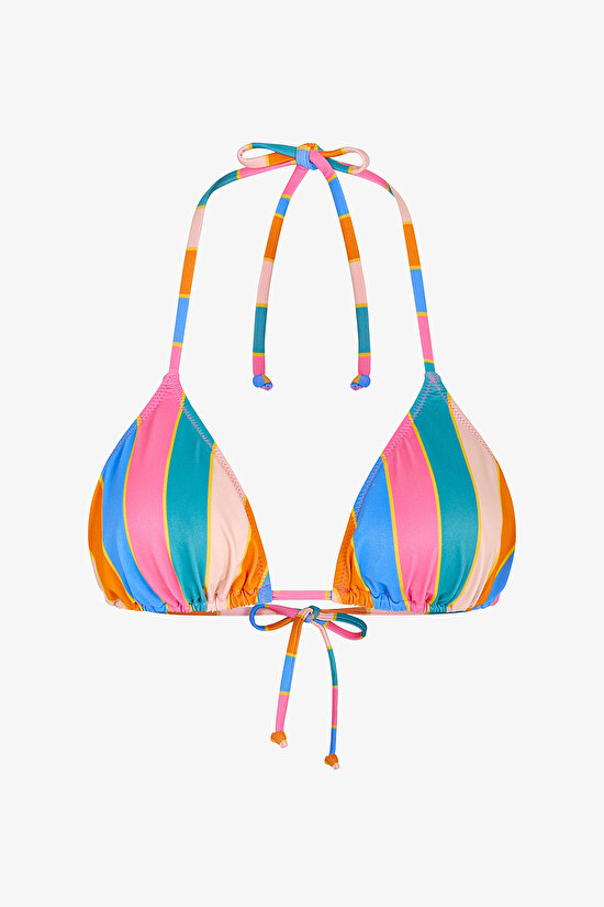 Renkli Katelyn Üçgen Bikini Üstü - 6