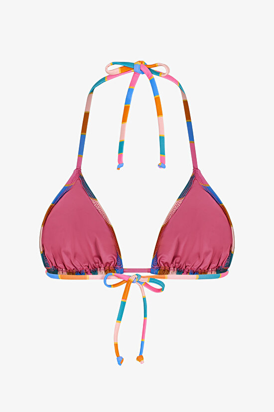 Renkli Katelyn Üçgen Bikini Üstü - 7