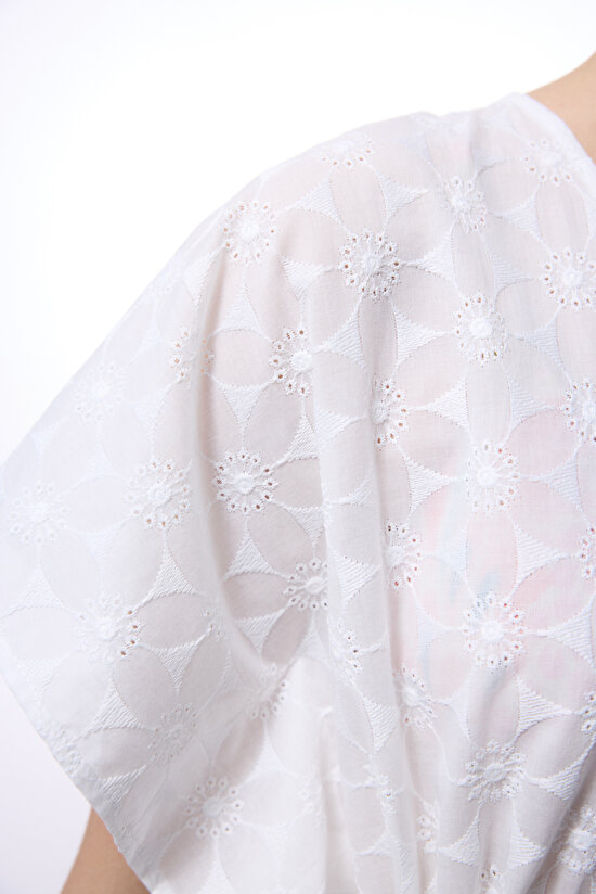 Kırık Beyaz Brode  Kaftan - 3