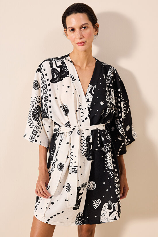Yuki Çok Renkli Kimono - 2