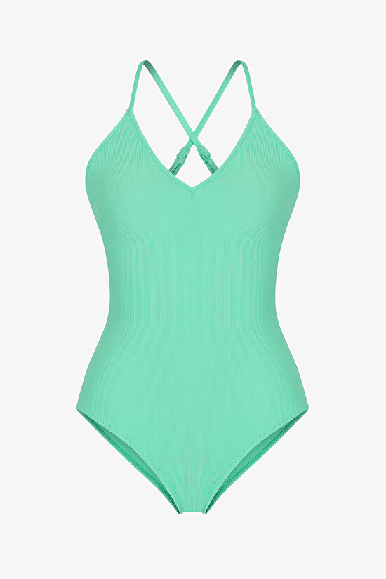 Mint Yeşili Meli V Mayo - 8