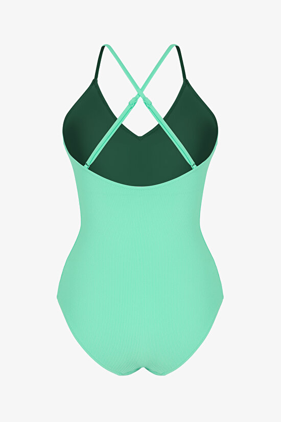 Mint Yeşili Meli V Mayo - 9