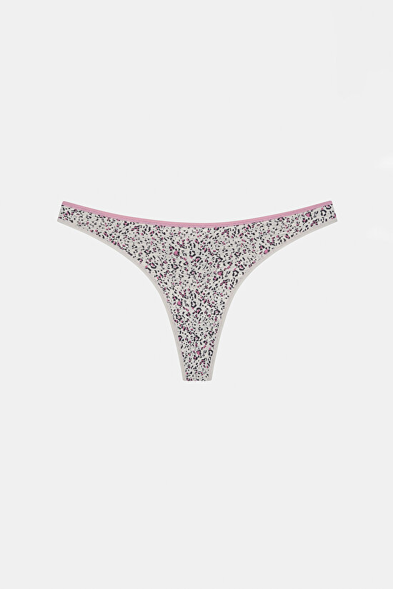 Wild Leo Pamuklu 3lü Çok Renkli Tanga Külot - 7
