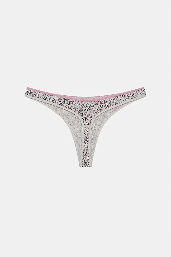 Wild Leo Pamuklu 3lü Çok Renkli Tanga Külot - 8