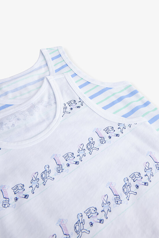 Optical White Boys Runner 2 in1 Tank Top - 4