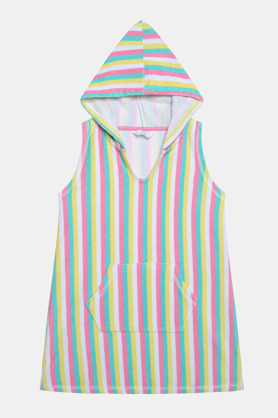Kız Çocuk Stripe Towel Elbise - 1