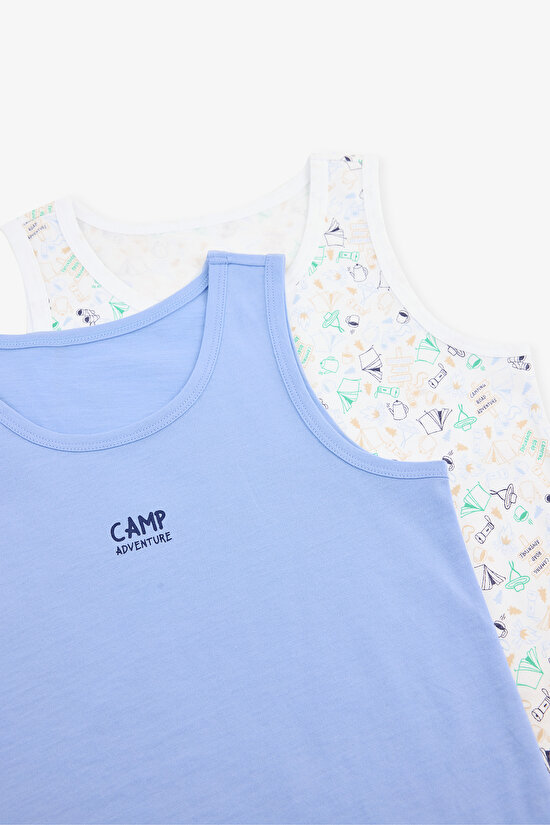 Erkek Çocuk Camping Pamuklu Çok Renkli 2li Atlet Erkek Çocuk Camping Pamuklu Çok Renkli 2li Atlet - 4