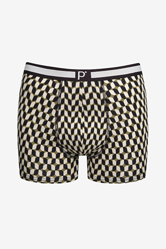 Erkek Basic Detailed 3lü Çok Renkli Boxer - 3