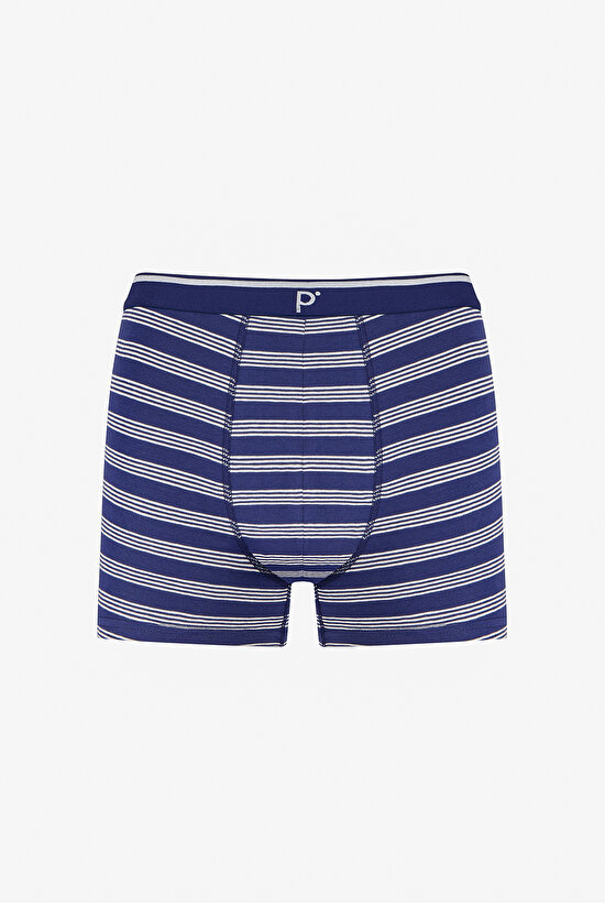 Erkek Renkli Blue Çizgili Çoklu Boxer - 4