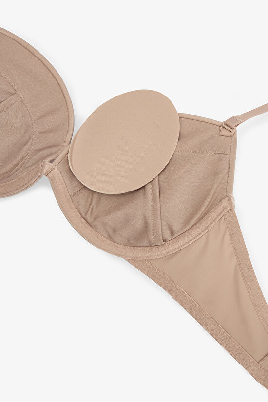 Beige Wowbra Bej Bra - 6