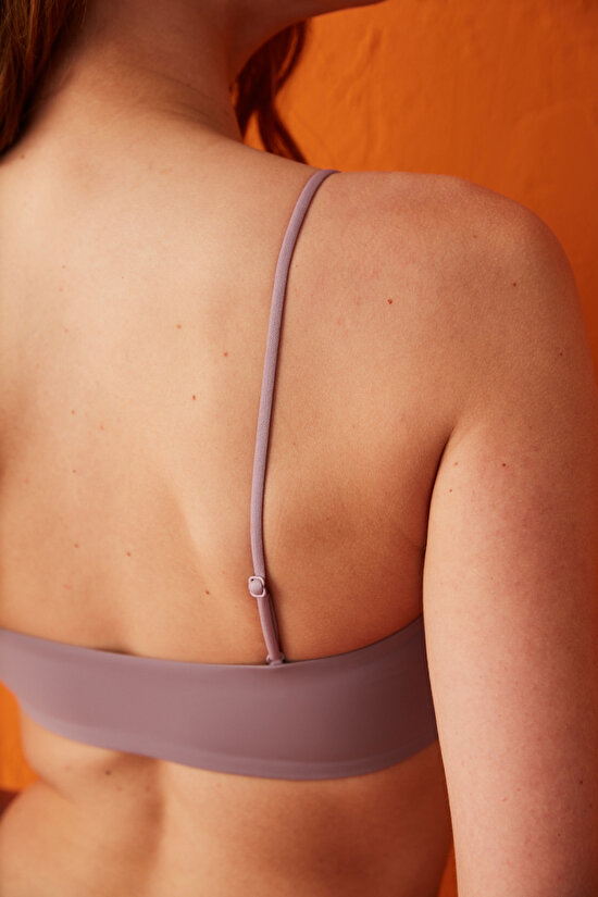 Lila Clean Strapless Bikini Üstü - 3