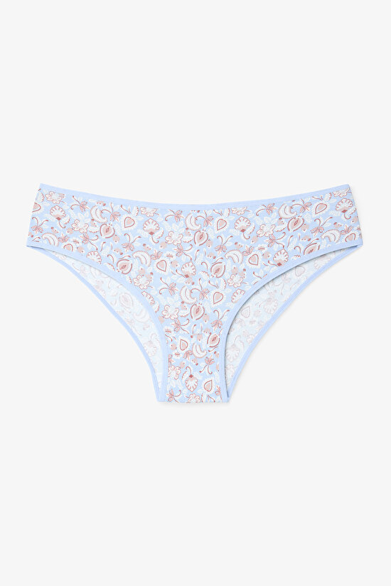 Blue Story Şal Desenli Düşük Bel 3'lü Slip Külot - 4