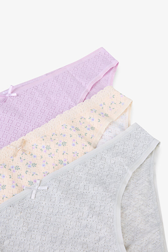 Lavender Day Cotton 3in1 Multi Colour Pointel Slip - 5