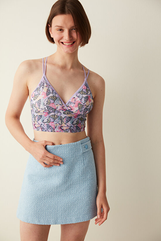 BUTTERFLY PRINTED BRALET, L, MIX MIX - 1