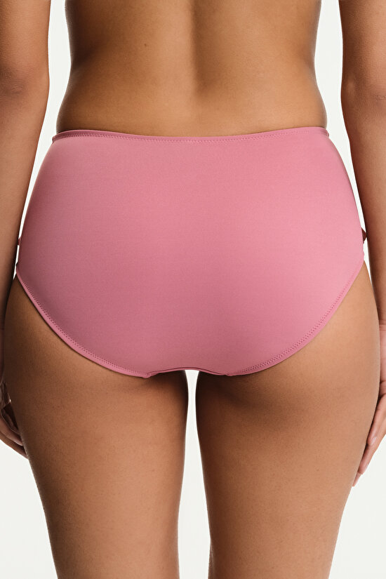 Gül Pembesi New High Ruffle Bikini Altı - 2