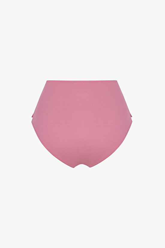 Gül Pembesi New High Ruffle Bikini Altı - 6