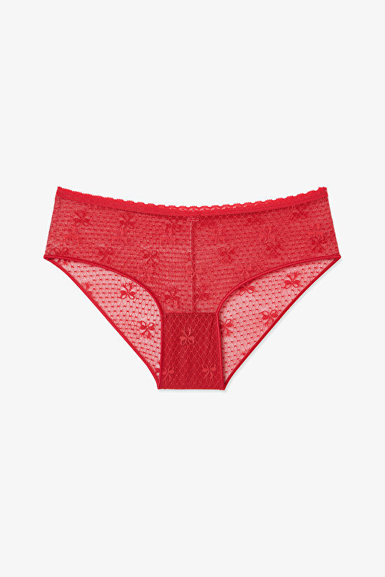 Kırmızı Easy Lace Hipster Külot - 2
