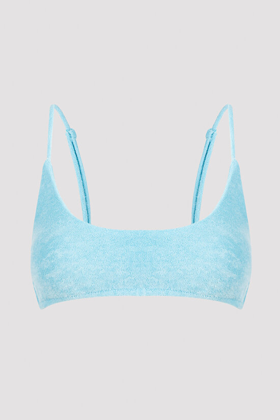 Deniz Mavisi Relax Bra Havlu Bikini Üstü - 7