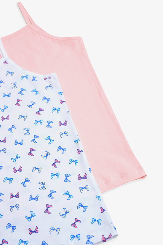 Kız Çocuk Colorful Pamuklu 2li Çok Renkli Atlet - 4