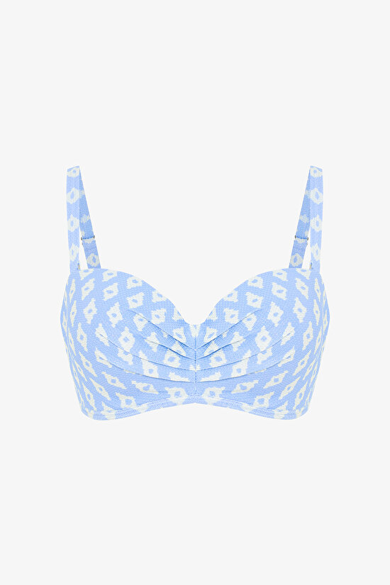 Renkli Nomi Lotus Geometrik Desenli Bikini Üstü - 6