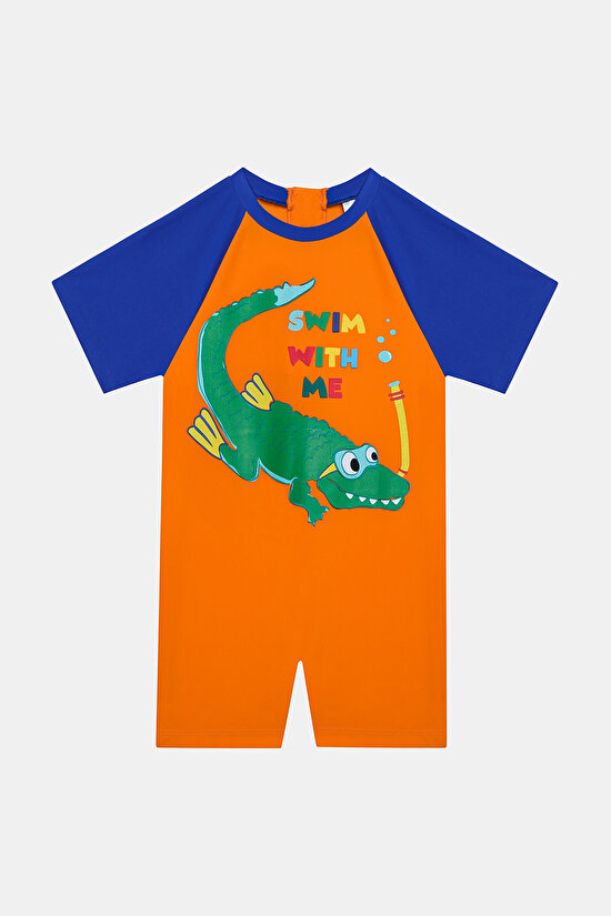 Boys Crocodile Orange Suit - 1