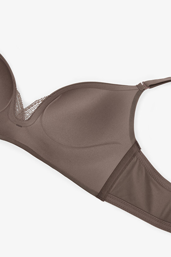 Parlak Vizon Eliza Balensiz Push Up Dekolte Sütyeni - 7