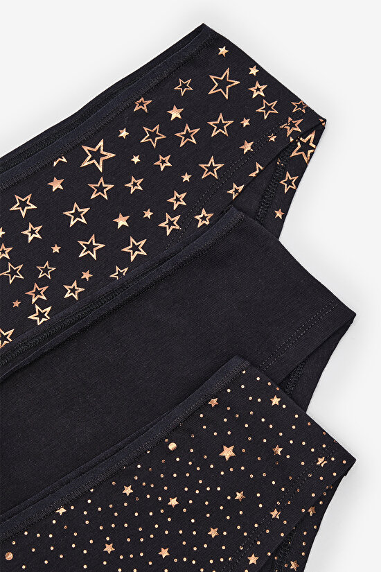 Shinny Stars 3lü Çok Renkli Hister Külot - 5