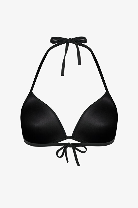 Siyah Mini Üçgen Bikini Üstü - 9