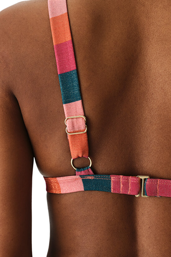 Multicolor Devin Deep V Bikini Top - 2