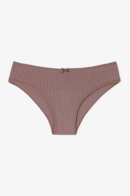 Renkli Woody 3'lü Pointel Slip Külot - 3