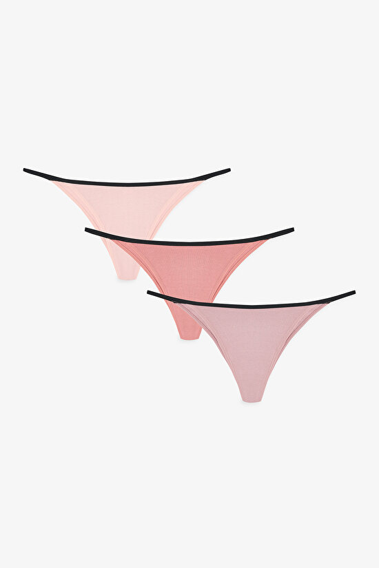 Çok Renkli Earth Tones 3lü Brazilian Külot - 1