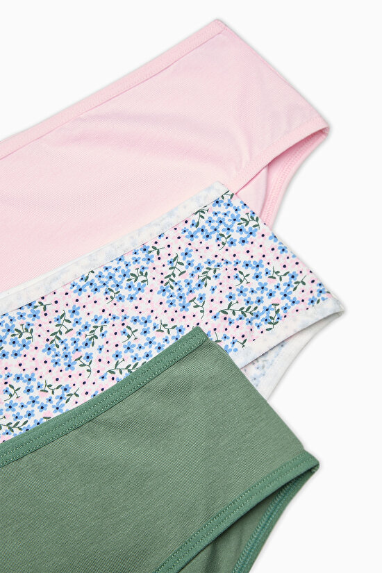 Sweet Bouquet 3lü Cover Çok Renkli Slip Külot - 5