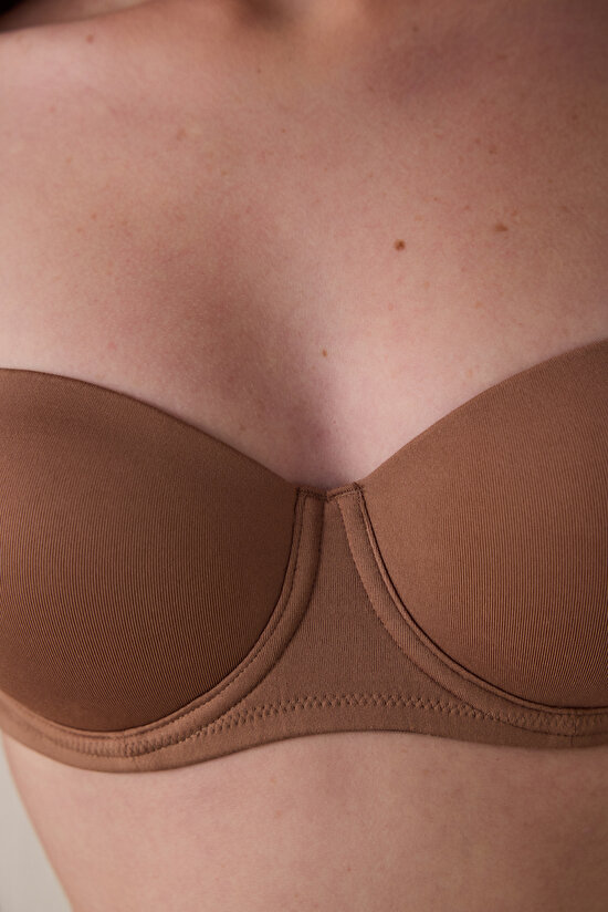 Light Brown Bloom Underwire Bra - 3
