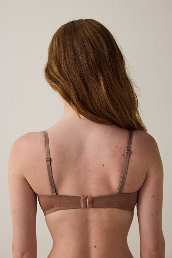 Light Brown Bloom Underwire Bra - 4