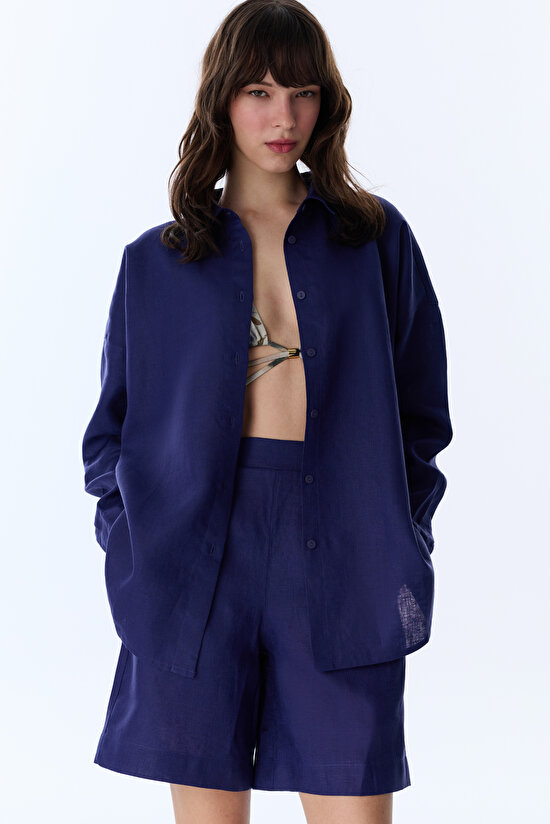 Navy Nina City Shorts - 4