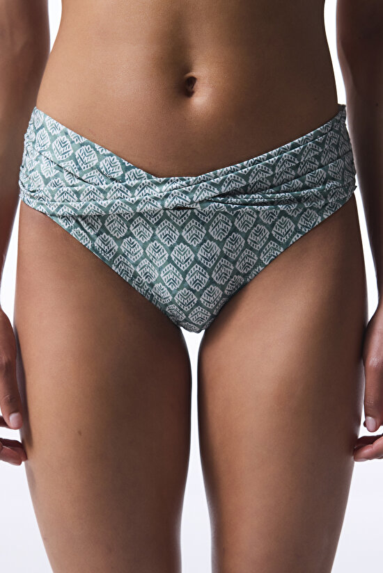 Spring Green Yüksek Bel Twist Bikini Altı - 1