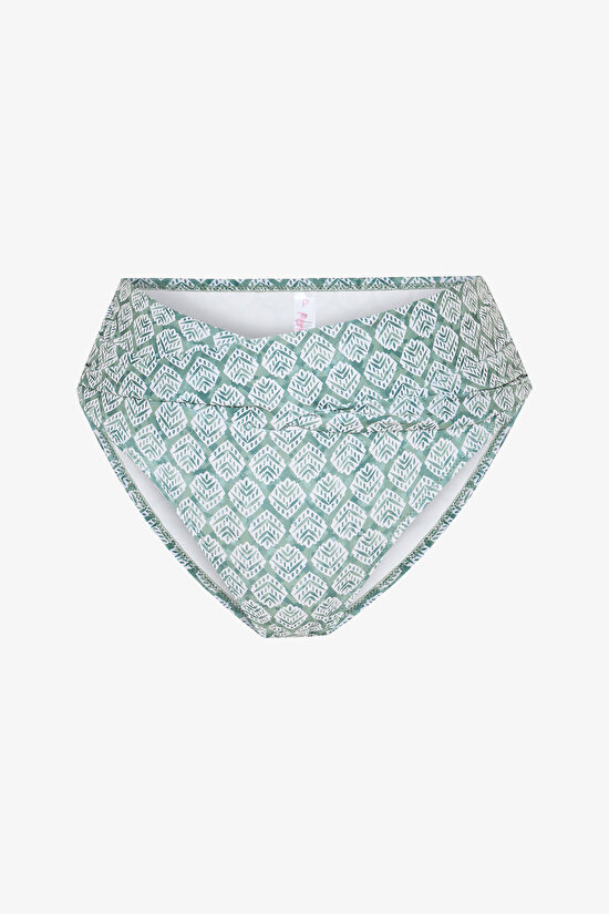 Spring Green Twist Multi Colour Bikini Bottom - 4
