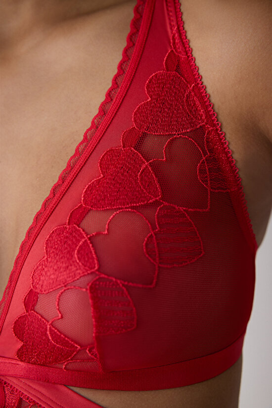 Heart Detailed Red Babydoll - Penti Loves Paris Collection - 5