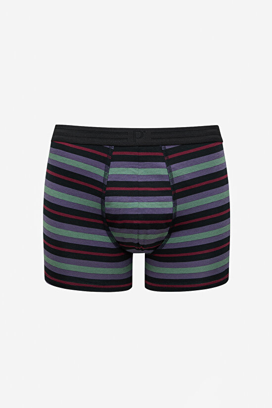 Çizgili 3lü Çok Renkli Boxer - 3