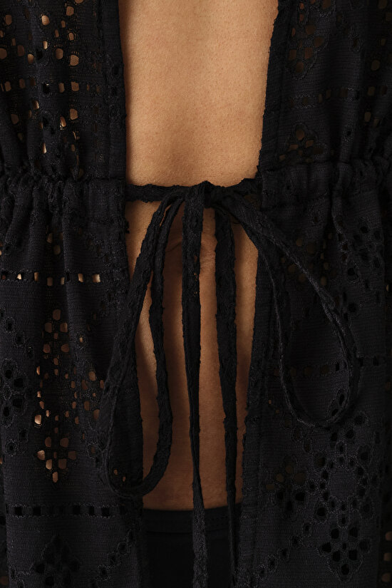 Siyah Jasmine Kimono - 4
