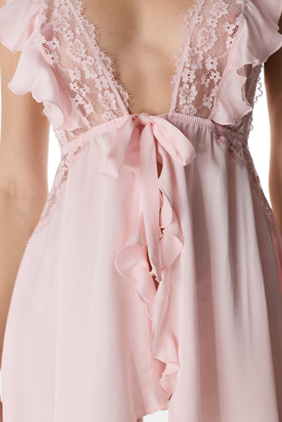 Light Pink Frill Babydoll - 5