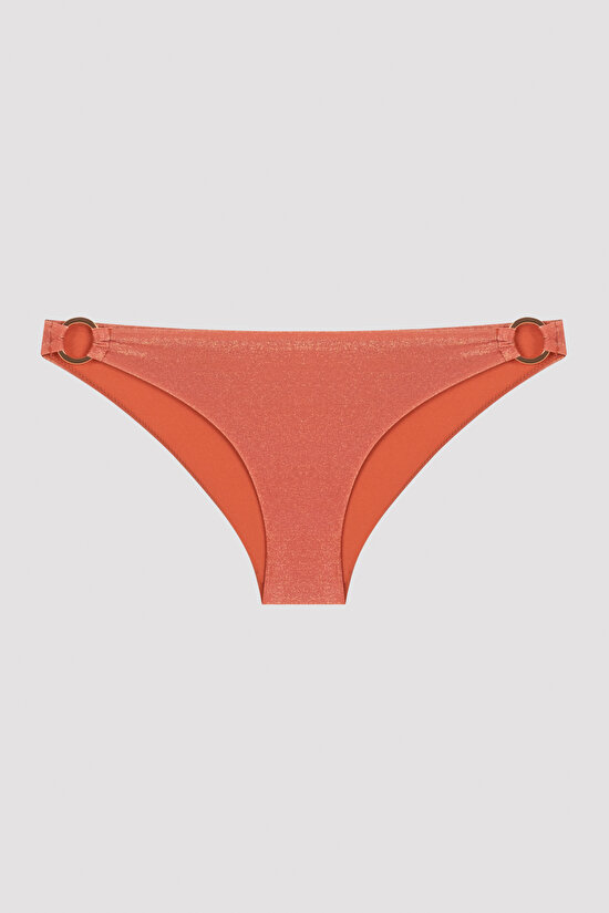 Turuncu Lupine Side Metal Detaylı Bikini Altı - 4