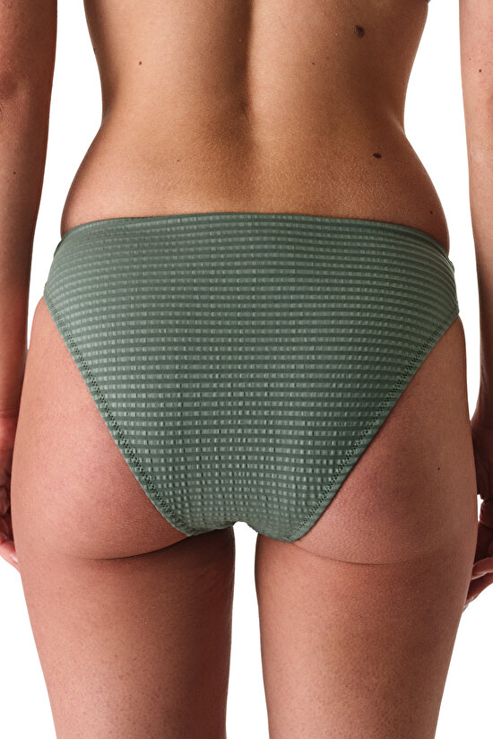 Dark Green Rana High Leg Slip Bikini Bottom - 2