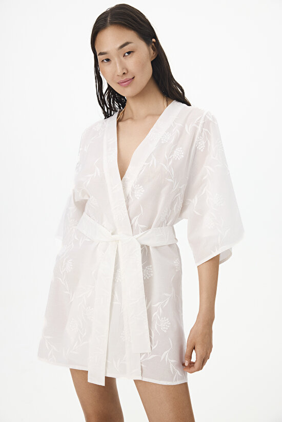 White Carine Kimono - 3