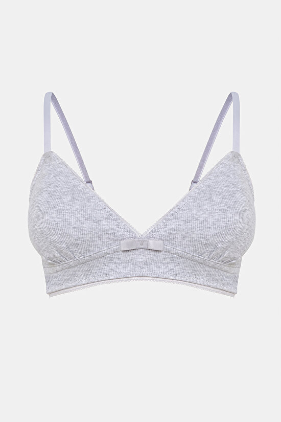 My First Bra Basic Rib 2li Çok Renkli Sütyen - 3