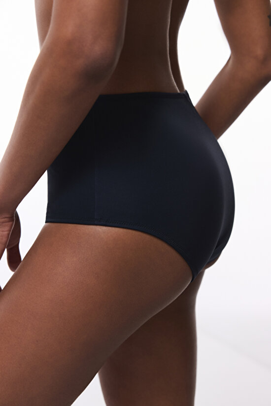 High Black Bikini Bottom - 3