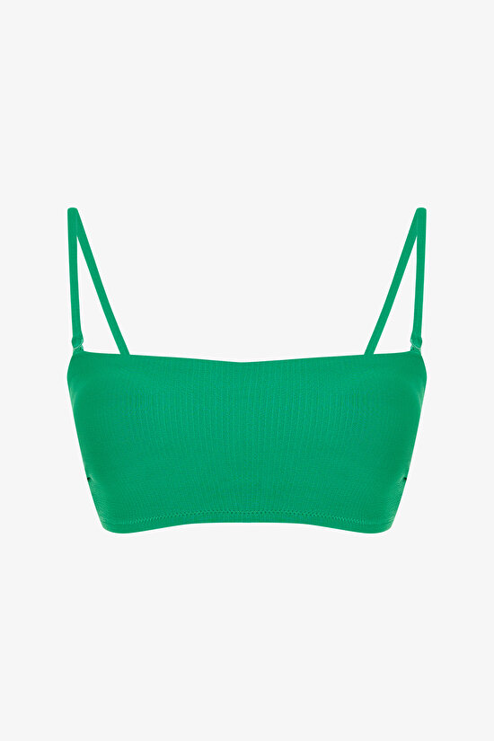 Green Holly Strapless Bikini Top - 5